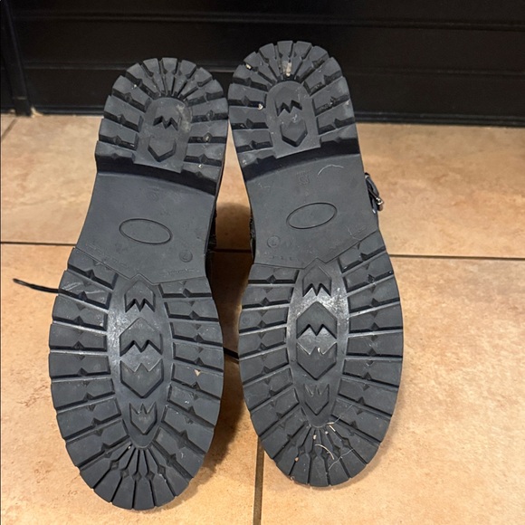 Steve Madden Black Studded Combat Boots - Picture 5 of 5